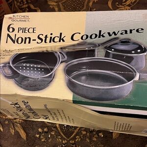 6-Piece Non-Stick Cookware Set - Black